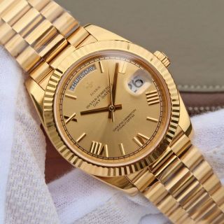 Mens Gold Watch Geneva Top Brand Luxury Watch Men Japan Miyota Quartz Watch