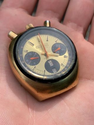 VINTAGE CITIZEN BULLHEAD CHRONOGRAPH GOLDPLATED AUTOMATIC MENS WATCH 2