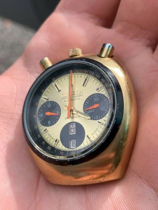 VINTAGE CITIZEN BULLHEAD CHRONOGRAPH GOLDPLATED AUTOMATIC MENS WATCH 3
