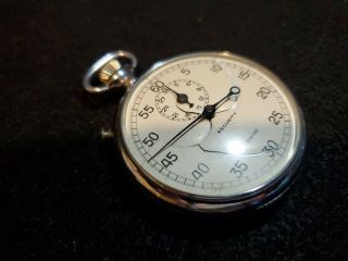 Vintage Security Swiss Made Mechanical Pocket Stopwatch Stop Watch
