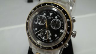 Swatch Ag - 2012 Chronograph All Aluminum Swiss Made Irony V8 4 Jewels A Beauty
