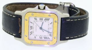 Cartier Santos de Cartier 187901 SS/18K gold high fashion quartz men ' s watch 3