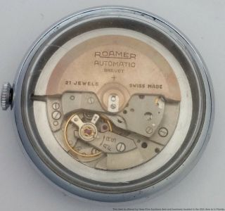 Futuristic Roamer Automatic Vintage Mens 21j Swiss Pocket Watch