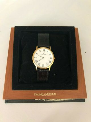 Baume & Mercier 18k Solid Gold Swiss Quartz Watch Mvo45088 (not)