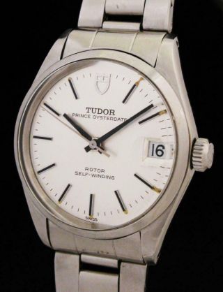 Crisp Vintage Tudor Prince Oysterdate Automatic Watch & Papers 7835/367 Bracelet