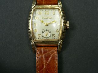 Vintage Bulova Art Deco Mens Wristwatch