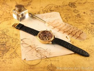 JAEGER LeCOULTRE Vintage Men ' s Wrist Watch Gold Skeleton Mens Wristwatch Swiss 2