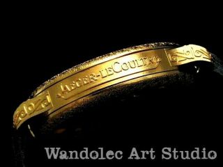 JAEGER LeCOULTRE Vintage Men ' s Wrist Watch Gold Skeleton Mens Wristwatch Swiss 9