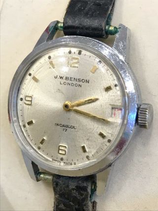 Vintage J.  W Benson London Watch Fully Incabloc 17 Jewels Swiss Made 3
