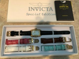 Invicta Special Edition Lupah 12635 Womens Chronograph Watch W/ Leather Bands
