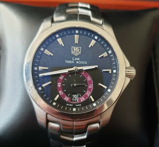 Gents Tag Heuer Link Wjf211d Tiger Woods Ltd Edition Automatic Watch Boxed