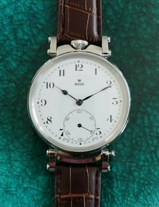 Rolex 15 Jewels Swiss Made Marriage Pocket Watch Conversion - Nos