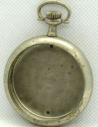 Vintage Illinois Watch Case Co.  16s Pocket Watch Case Nickel Silver