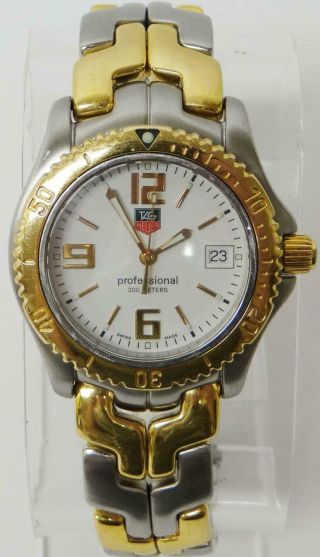 Vintage Tag Heuer Two - Tone Yellow Gold & S/s Wristwatch Wt1250 - - Freeship