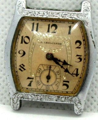 Vintage A.  Lecoultre 15 Jewel 3 Adj Wind Mens Wrist Watch Good Balance Blancpain