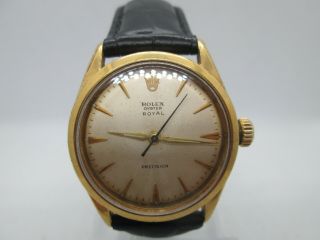 Vintage Rolex Oyster Royal Precision 6426 Goldplated Handwind Mens Watch