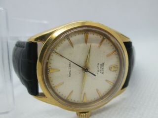VINTAGE ROLEX OYSTER ROYAL PRECISION 6426 GOLDPLATED HANDWIND MENS WATCH 6