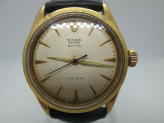 VINTAGE ROLEX OYSTER ROYAL PRECISION 6426 GOLDPLATED HANDWIND MENS WATCH 7