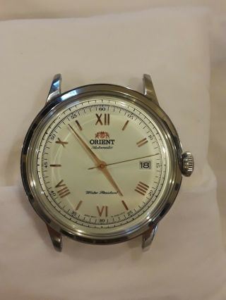 Orient Fac00008w 2nd Gen.  Bambino Version 2 Automatic White Dial Leather Watch