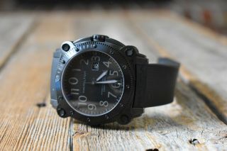 Hamilton Khaki Navy Belowzero 1000m Automatic Rubber Strap Black Watch H78585333