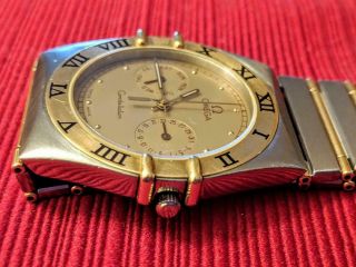 Omega Constellation Chronometer Quartz18k YG/SS Day/Date Mens Watch 4