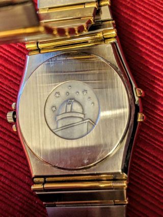 Omega Constellation Chronometer Quartz18k YG/SS Day/Date Mens Watch 7