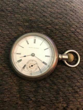 1896 Seth Thomas Pocket Watch,  Not,  7 J,  2.  25 In.  Diameter
