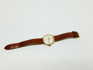 1950 ' s BUCHERER Automatic DATE CHRONOMETER 18K GOLD MEN ' S Running Wristwatch 6