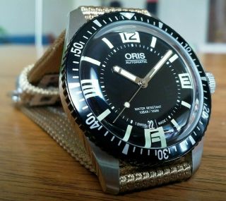 Oris 65 Divers Sixty - Five 40mm Black Dial Watch 01 733 7707 4064 07 5 20 22