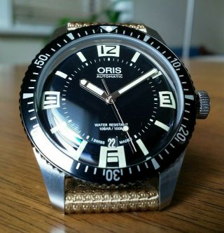Oris 65 Divers Sixty - Five 40mm Black Dial Watch 01 733 7707 4064 07 5 20 22 2
