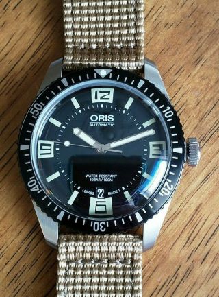 Oris 65 Divers Sixty - Five 40mm Black Dial Watch 01 733 7707 4064 07 5 20 22 3