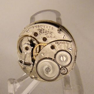 108 Years Old Running Movement Elgin 15 Jewels Hunter Case Size 0s