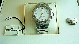 ETERNA MATIC MONTEREY AUTOMATIC 200M 1610.  41.  10 MEN ' S WATCH.  BOX,  TAGS,  PAPERS 2