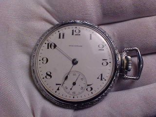 16 Size,  7 Jewels,  Waltham Pocket Watch,  Model 1908,  Sidewinder