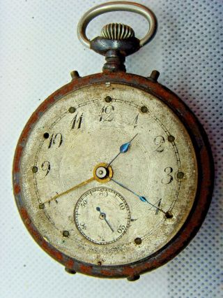 Antique Junghans Germany Pocket Watch 7j Alarm Wurttemburg Running