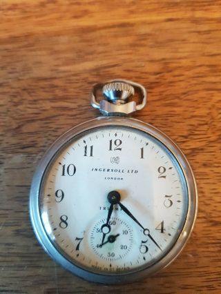 Vintage Ingersoll Triumph Pocket Watch In Order. 2
