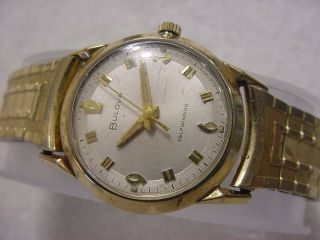 Vintage Gold Fd Large Antique Art Deco Bulova Automatic Mens Watch