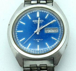 1975 Vintage Seiko Mens Automatic Day Date Watch