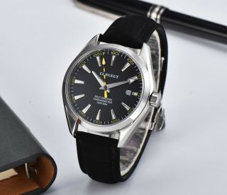 Classic 41mm Corgeut Black Dial Sapphire Glass Sea - Gull Automatic Mens Watch