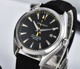 Classic 41mm corgeut black dial sapphire glass sea - gull Automatic mens Watch 2