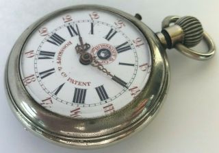 Antique Rosskopf & Co.  Swiss Brevet hand winding pocket watch 2