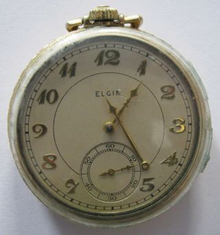 Elgin Pocket Watch 12s 15 Jewels Grade 315 - Non - Running / Parts As - Is - A