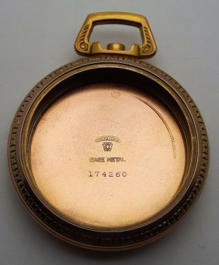 Antique Keystone Railroad 16 Size Pocket Watch Case Base Metal Cond