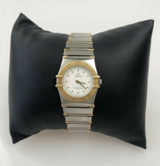 Omega Constellation 18k Gold Stainless Steel Ladies Watch Quartz
