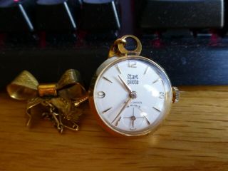 Bullseye Watch Victorian Rolled Gold Bow 15 Jewel Mechanical Movement