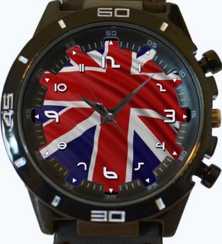 Flag Of Union Jack Of United Kingdom Gt Series Sports Wrist Watch