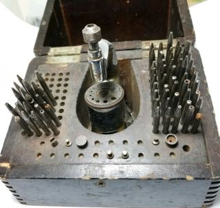 Vintage Antique Watch Repair Staking Tool Set Watchmaker Estate