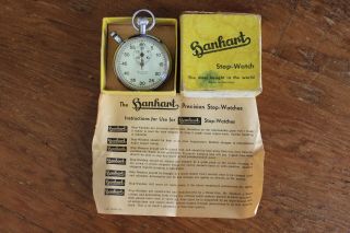 Vintage Hanhart 7 Jewels Mechanical Wind Up Stopwatch Made In Germany Stop - Watch