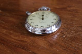 Vintage Hanhart 7 Jewels Mechanical Wind Up Stopwatch Made in Germany Stop - Watch 5