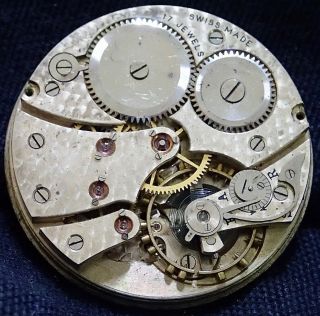 Fine Micrometer Regulator 16 Size Open Face Pocket Watch Movement c1900 2